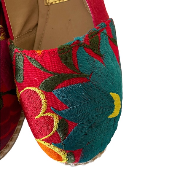 Embroidered shoes, embroidered shoes, embroidered red shoes, Embroidered flats - Picture 8 of 16